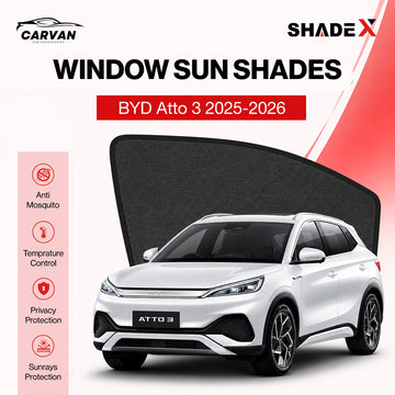 CustomFit Car Sun Shade | 9Shadex 8% UV Block |BYD Aro 3 2025-2026