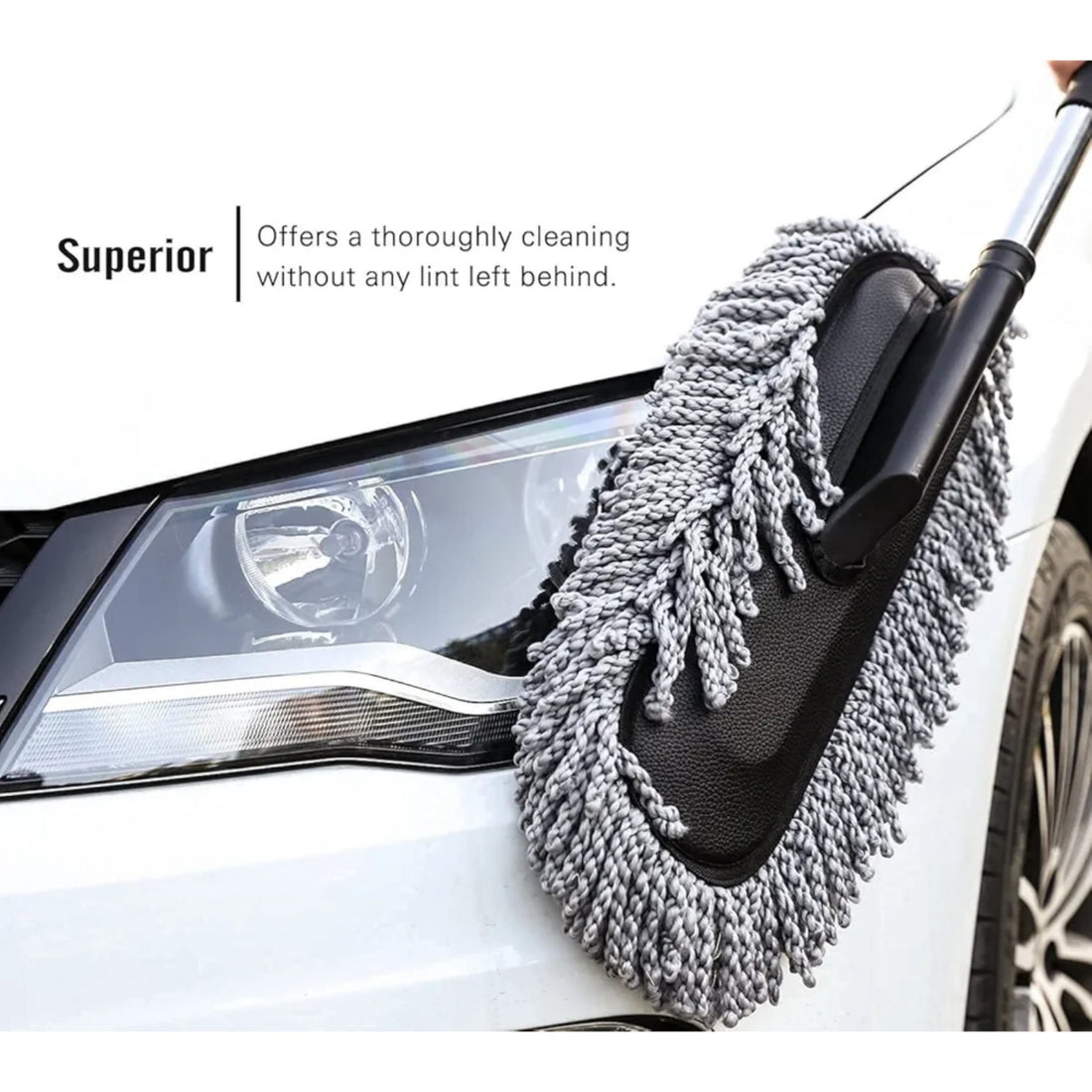 Microfiber Car Duster Brush – Extendable Dust Cleaner