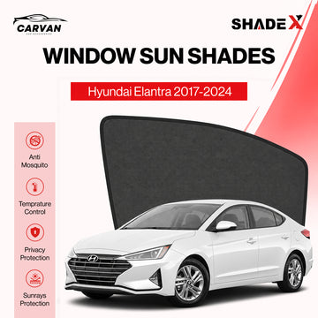 Shadex Custom-Fit Car Sun Shade | 98% UV Block | Hyundai Elantra 2017-2024
