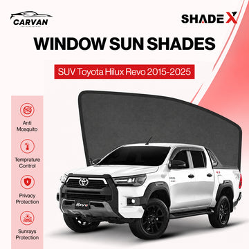 Shadex Custom-Fit Car Sun Shade | 98% UV Block |SUV Toyota Hilux Revo 2015-2025