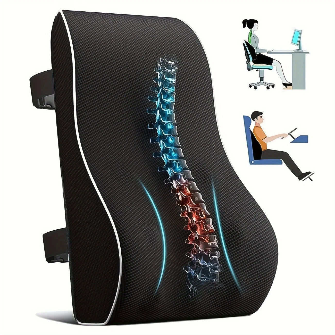 Carvan Lumbar Support Pillow & Back Cushion