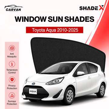 Shadex Custom-Fit Car Sun Shade | 98% UV Block |Toyota Aqua 2010-2025
