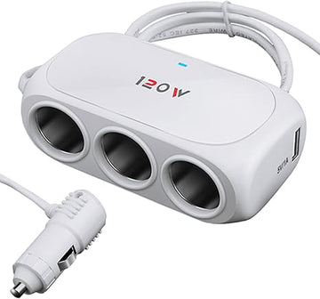 Universal Car Cigarette Lighter Socket with Dual USB Charger