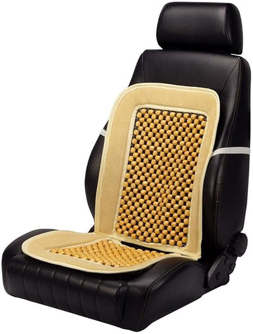 Wooden Bead Car Seat Cushion Cover – Cooling & Massage Seat Pad