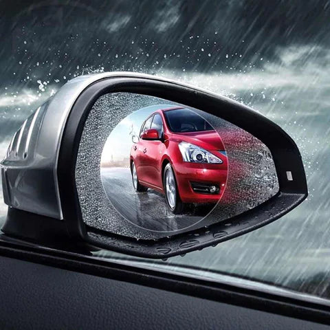 2 Pcs Rearview Anti Rain Proof Mirror Glass