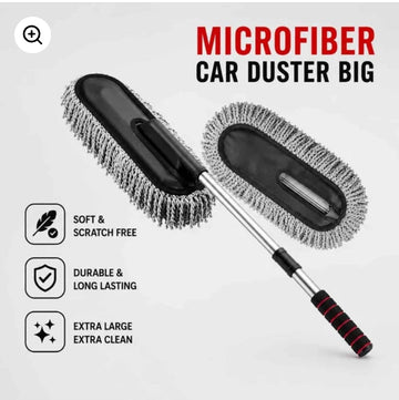 Microfiber Car Duster Brush – Extendable Dust Cleaner