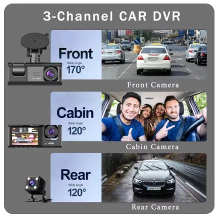 Black Box Dash Cam Front and Rear 4k