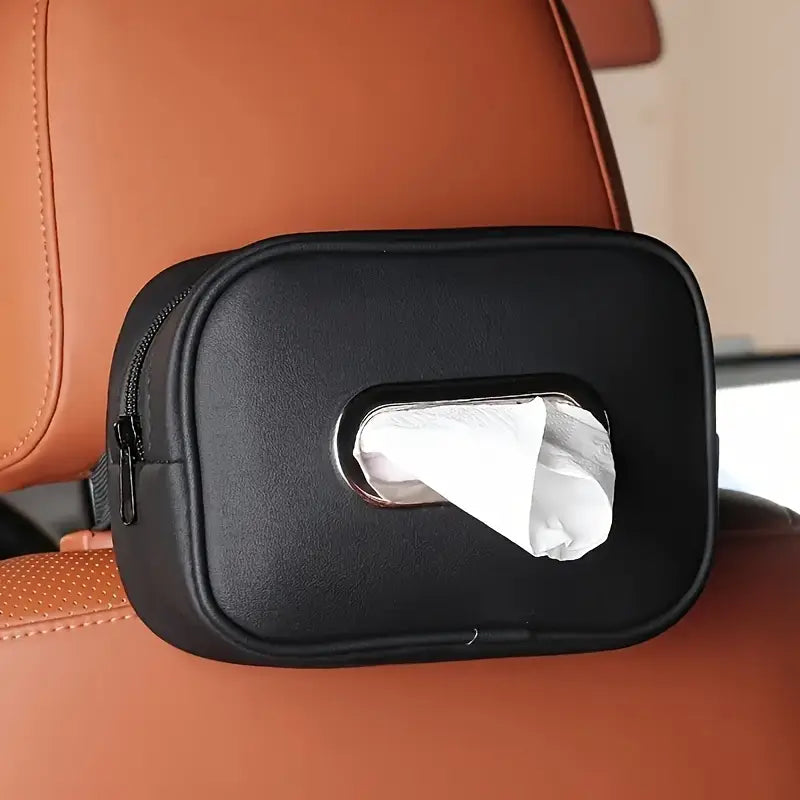 Carvan Leather Car Tissue Box