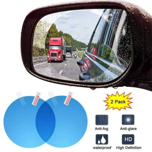 2 Pcs Rearview Anti Rain Proof Mirror Glass