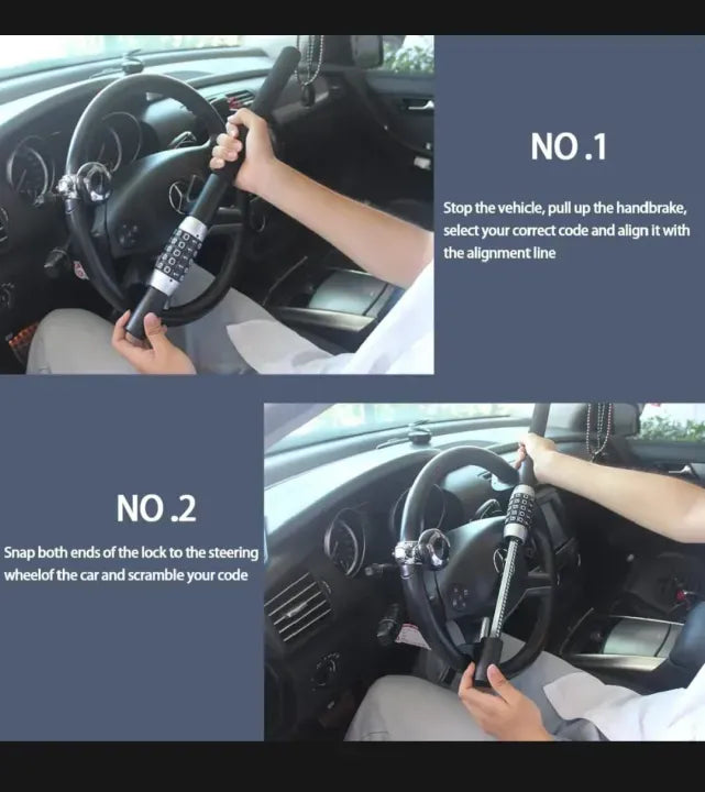 Steering Wheel Anti-Theft Lock | Password Lock